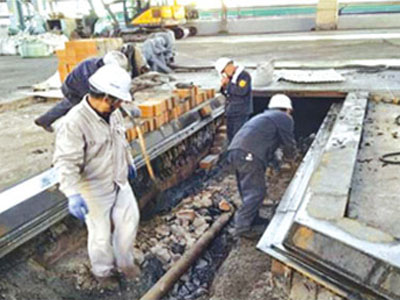 高炉渣铁沟新型盖板沟沿的设计亮点